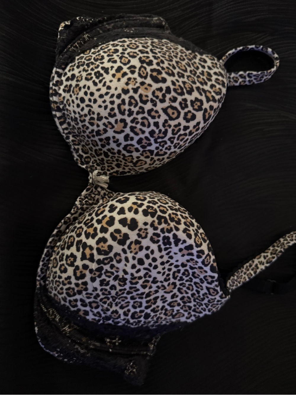 Victoria's Secret Leopard Print Push-Up Bra - Black, Tan, Cream